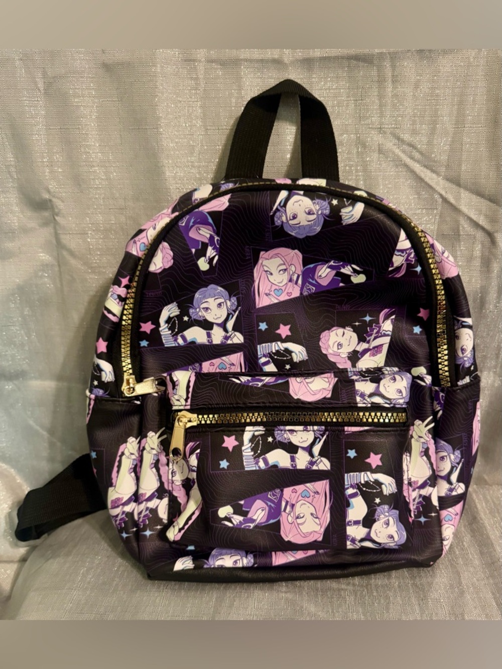 KPop Demon Hunters LICENSED Mini Backpack NWT Purse Bag Huntrix Rumi, Mira, Zoey